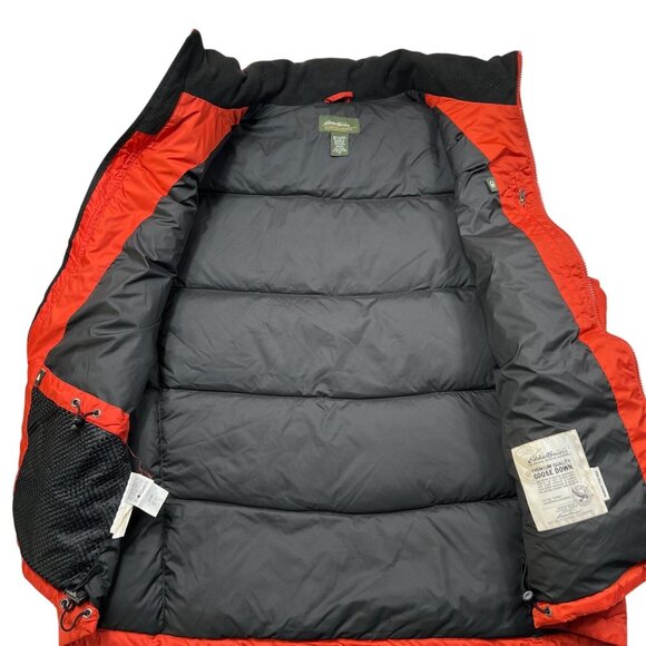 Eddie Bauer Men's 700 Fill Goose Down Puffer Vest Red Orange Size XL - Picture 2 of 11